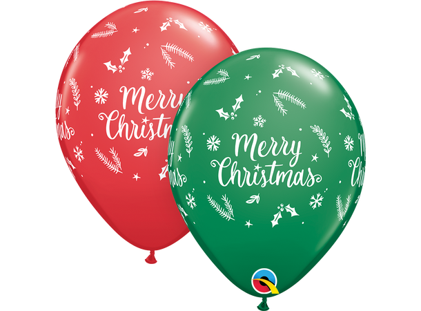 Christmas Evergreen 28cm (11") 25 gummiballonger - 28cm (11")